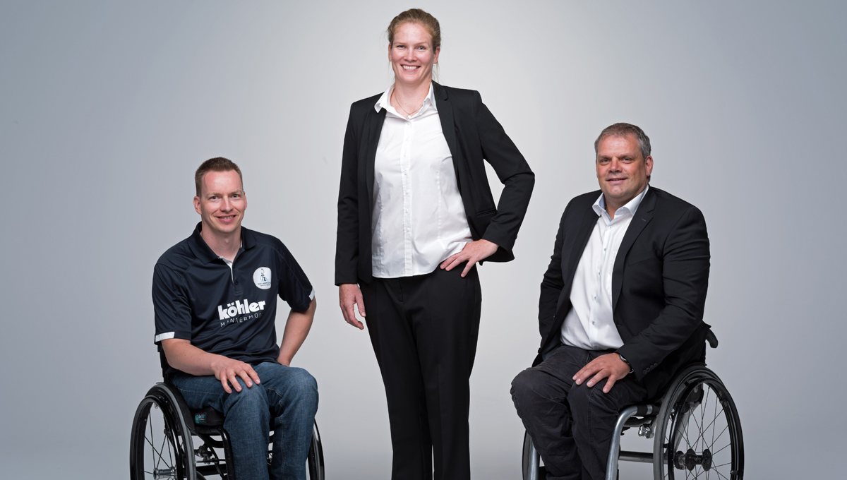Das neue Trainerteam mit Björn Lohmann, Janet McLachlan, Günther Mayer (v.l.).