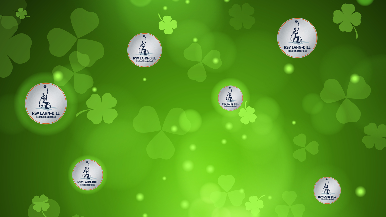 Background with falling clover leaves